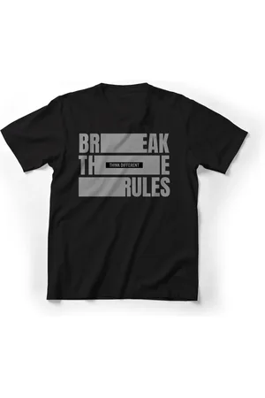 TECHMALHAS Camiseta Preta Estampada Masculina Algodão 009