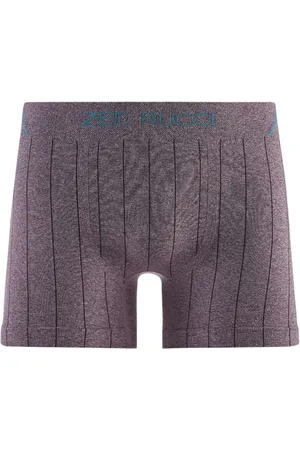 Zee Rucci Cueca Boxer Mescla Listra Vertical Sem Costura Açai