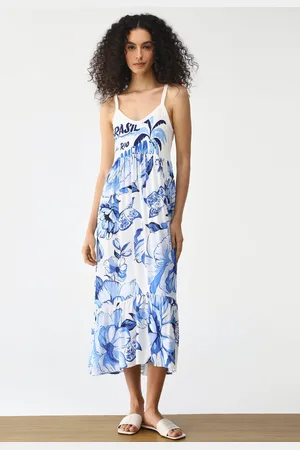 Gentleman Farmer Vestido Midi Alça Brasil Rio Ipanema Off-White