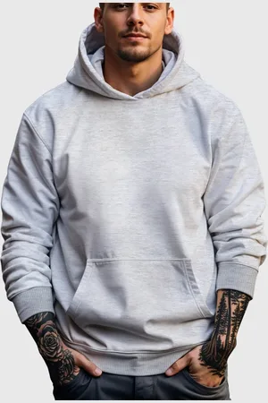 Benellys Moletom Canguru Masculino Flanelado Com Capuz Cinza