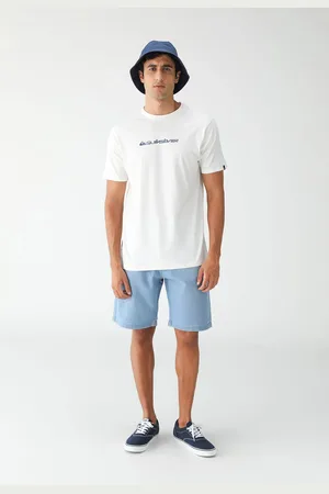 Quiksilver Bermuda Jeans Reta Everyday Delavê
