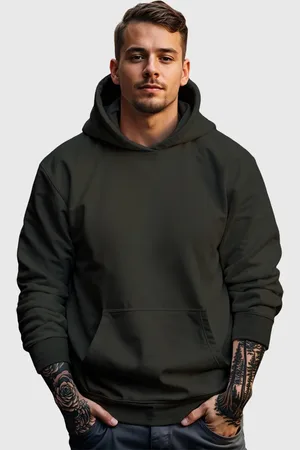 Benellys Moletom Canguru Masculino Flanelado Com Capuz Verde Musgo