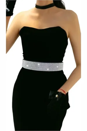 BELLA GIO REZENDE Cinto elástico Strass Cristal