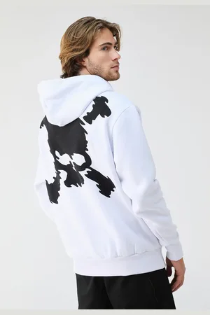 Oakley Blusa de Moletom Fechada Caveira Branca