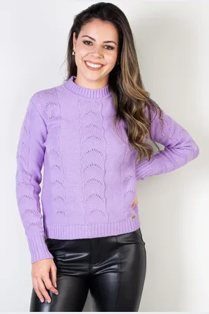 Enluaze Blusa Domizia feminina de malha gola redonda 61532