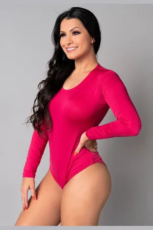 Mvb Modas Body Manga Longa Segunda Pele
