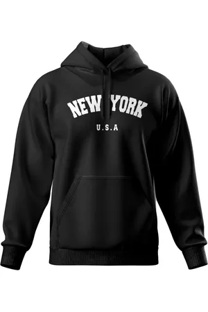 Relaxado Moletom Canguru Modelo New York