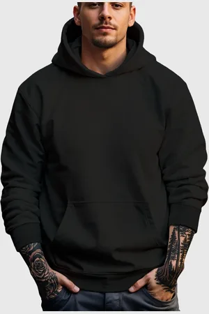 Benellys Moletom Canguru Masculino Flanelado Com Capuz Preto
