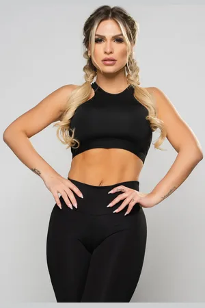 Mvb Modas Top Cropped Suplex Cruzado Decote Recorte
