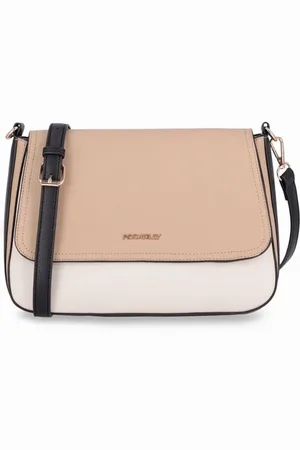 Piccadilly Bolsa Isadora Tote Média Nude com Off White