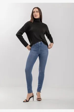 LEZ A LEZ Calça Jeans Skinny Com Cintura Alta E Tecnologia Perfect