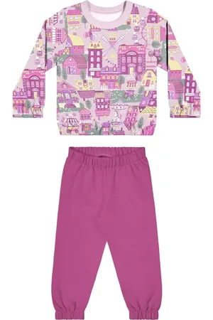 Elian Infantil - Conjunto Menina Moletom Casinhas