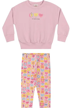 Elian Infantil - Conjunto Menina Moletom Estampado
