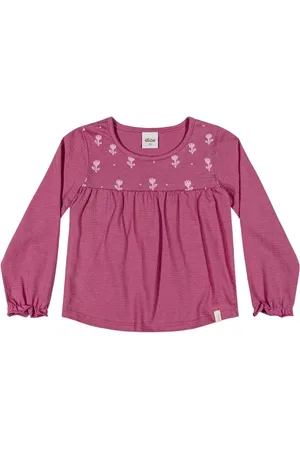 Elian Infantil - Blusa Menina Manga Longa Flores