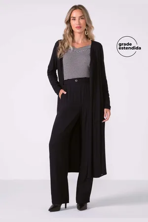 Marialicia Calça Feminina Reta Com Botão