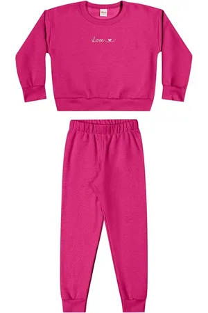 Elian Infantil - Conjunto Menina Moletom Bordado