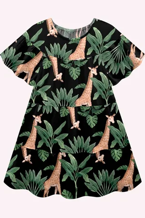 Nanai Infantil - Vestido Menina Girafa