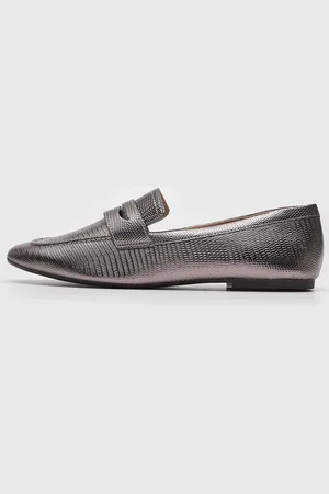 Anacapri Mocassim Loafer Metalizado Grafite
