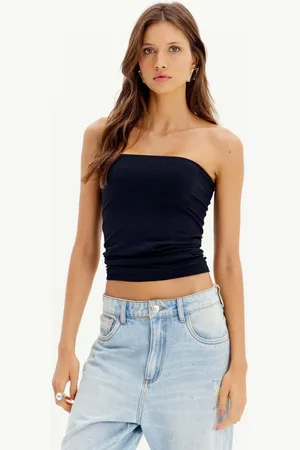 My Favorite Things Blusa Canelada Sem Alças