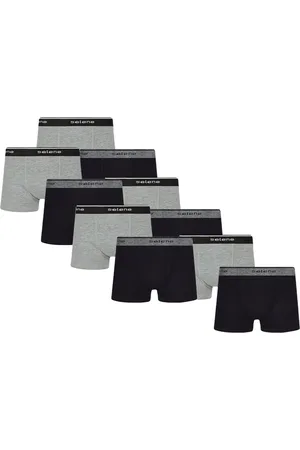 Selene Kit Com 10 Cuecas Boxer Algodão Cotton e Cinza