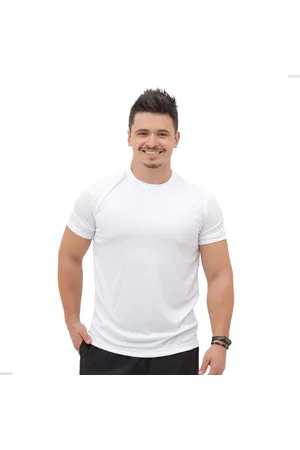 TECHMALHAS Camiseta Masculina Academia Esportiva Lisa Dry