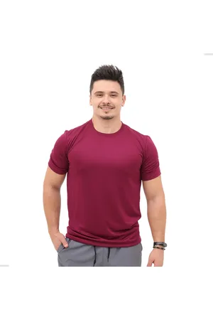 TECHMALHAS Camiseta Masculina Academia Esportiva Lisa Dry