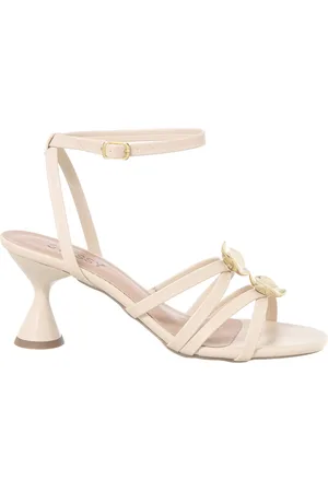 Stessy Shoes Sandália Feminino Stessy Salto Taça Médio 7cm Orgânico Casual Confortável Off White