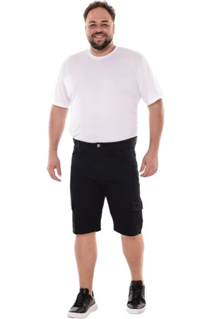 Alleppo Jeans Bermuda Masculina Casual Plus Size Cargo Collor
