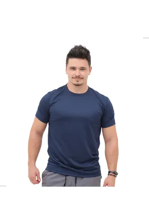 TECHMALHAS Camiseta Masculina Academia Esportiva Lisa Dry