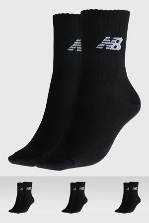 New Balance Kit 3pçs Meia Cano Médio Logo Preta