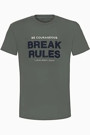 Calvin Klein Infantil - Camiseta Menino Break Rules - Médio