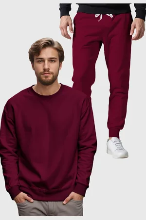 Benellys Conjunto Moletom Liso Gola Redonda e Calça Masculina