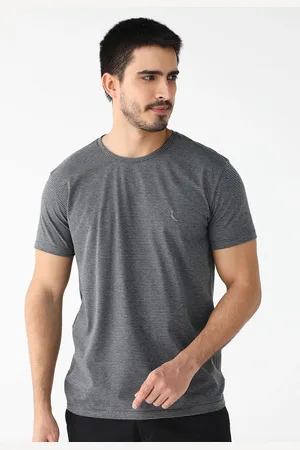 Reserva Camiseta Slim Listra Mescla Grafite