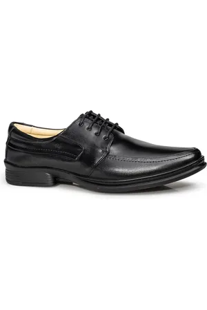 RAFARILLO Sapato Social Masculino Couro Cadarço Bico Redondo