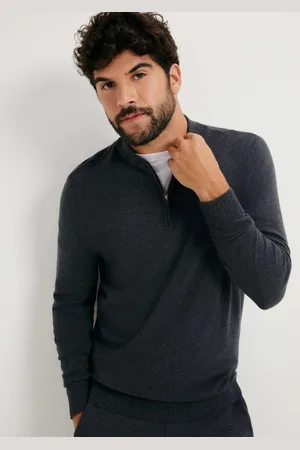 Hering Suéter Masculino Regular Em Tricô