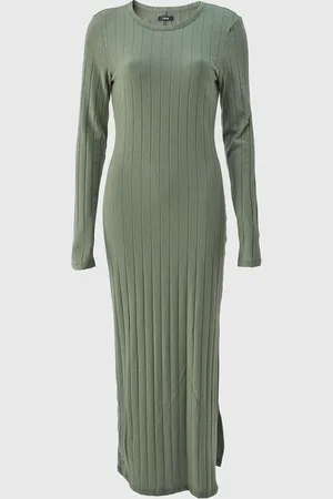 Forum Vestido Midi Canelado