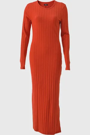 Forum Vestido Midi Canelado