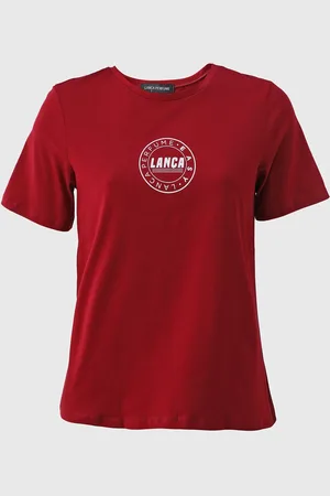 LANCA PERFUME Camiseta Reta Logo Vermelha