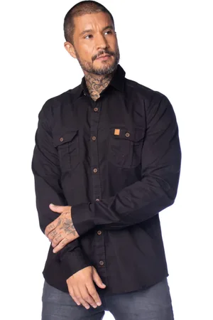 Amil Camisa Masculina Slim Scorpion Detalhe Marrom