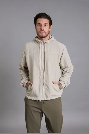 Dialogo Jeans Jaqueta Corta Vento Masculina Em Poliamida Com Capuz Dialogo
