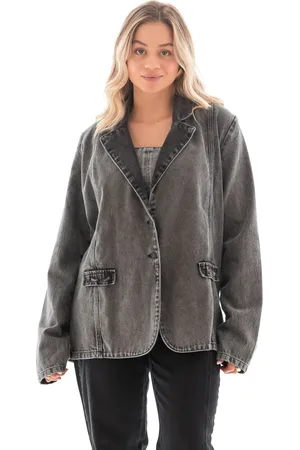 ARAUTO JEANS Blazer Jeans Feminino Arauto Black