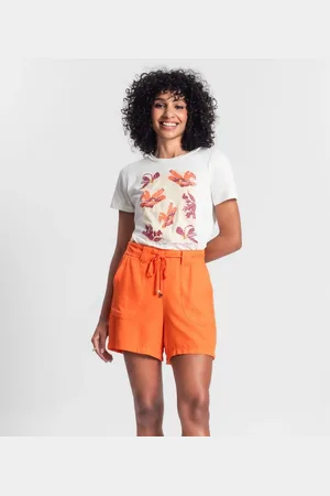 Rovitex Shorts Feminino Em Linho