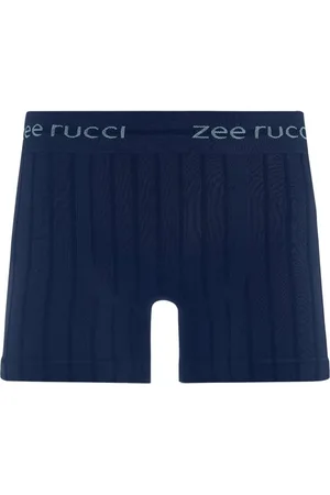Zee Rucci Cueca Boxer Jacquard Listrado Vertical sem Costura Navy