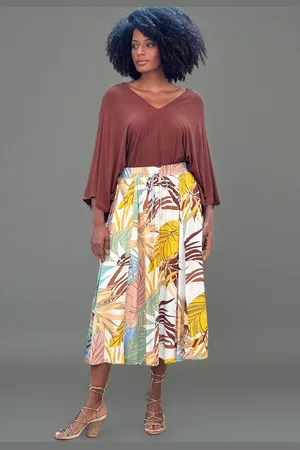 Amazonia Vital Saia Longa Viscose Estampa Aurora Suave