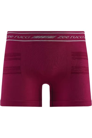 Zee Rucci Cueca Boxer Jacquard Listra sem Costura Bordô