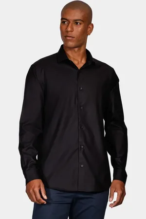 Aramis Camisa Manga Longa Slim Sarja Pima Stretch