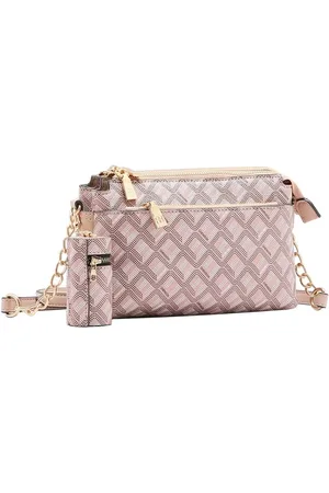 CHENSON Bolsa Feminina Monograma Pontilhado 3484735