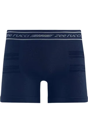 Zee Rucci Cueca Boxer Jacquard Listra sem Costura Navy