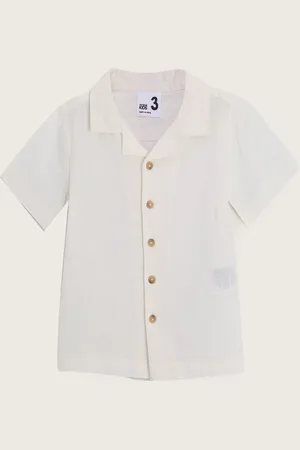 Cotton On Infantil - Camisa Lisa Off-White