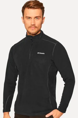 Columbia Blusa Masculina Klamath Range II Half Zip Preta